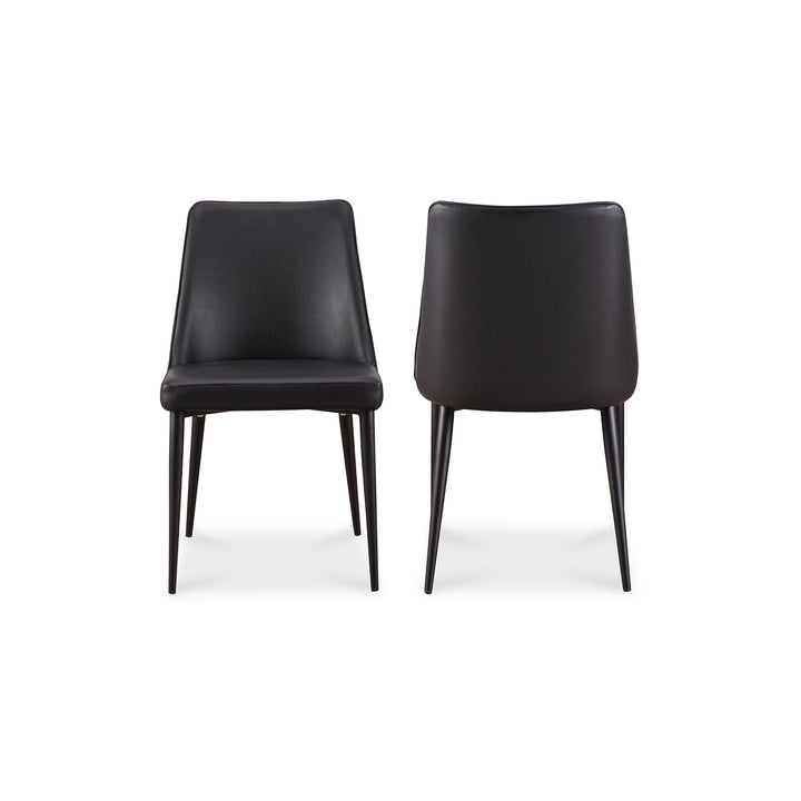 American Home Furniture | Moe's Home Collection - Lula Dining Chair Black Vegan Leather-Set Of Two