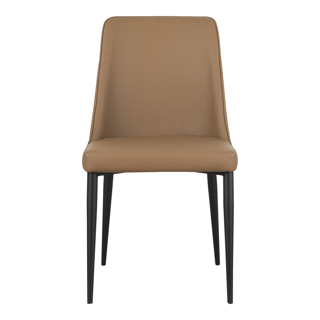 American Home Furniture | Moe's Home Collection - Lula Dining Chair Cool Tan Vegan Leather-Set Of Two