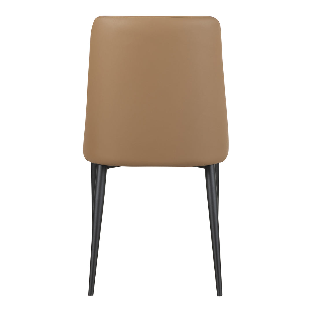 American Home Furniture | Moe's Home Collection - Lula Dining Chair Cool Tan Vegan Leather-Set Of Two