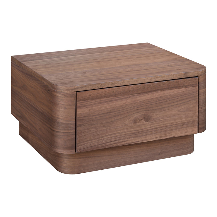 American Home Furniture | Moe's Home Collection - Round Off Nightstand Walnut