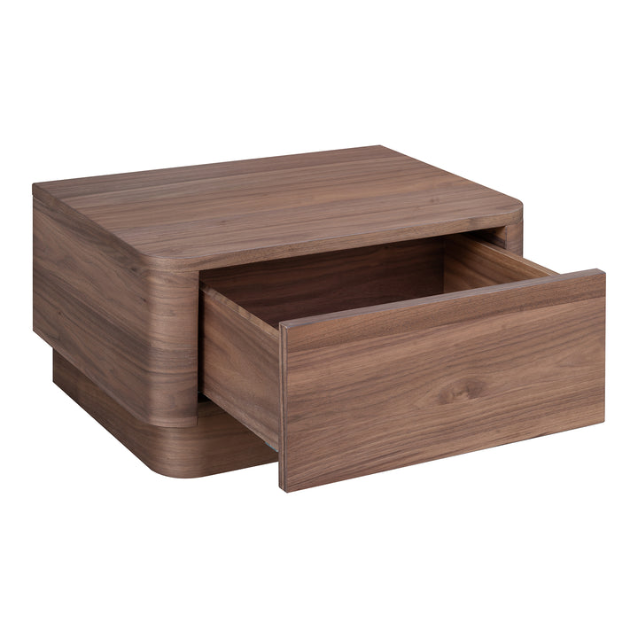 American Home Furniture | Moe's Home Collection - Round Off Nightstand Walnut