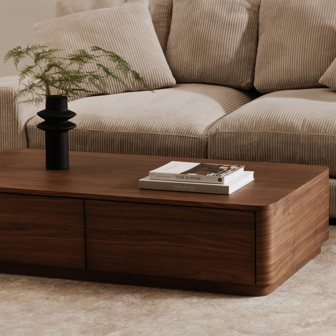 American Home Furniture | Moe's Home Collection - Round Off Coffee Table Walnut