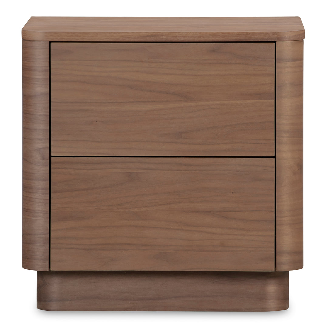 American Home Furniture | Moe's Home Collection - Round Off Tall Nightstand Walnut