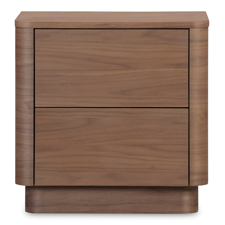 American Home Furniture | Moe's Home Collection - Round Off Tall Nightstand Walnut