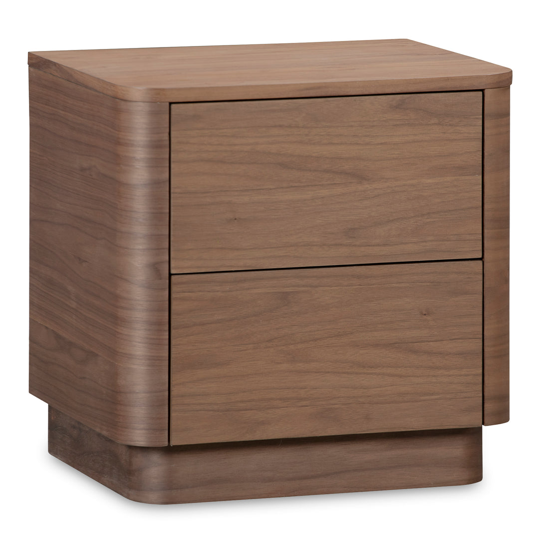 American Home Furniture | Moe's Home Collection - Round Off Tall Nightstand Walnut