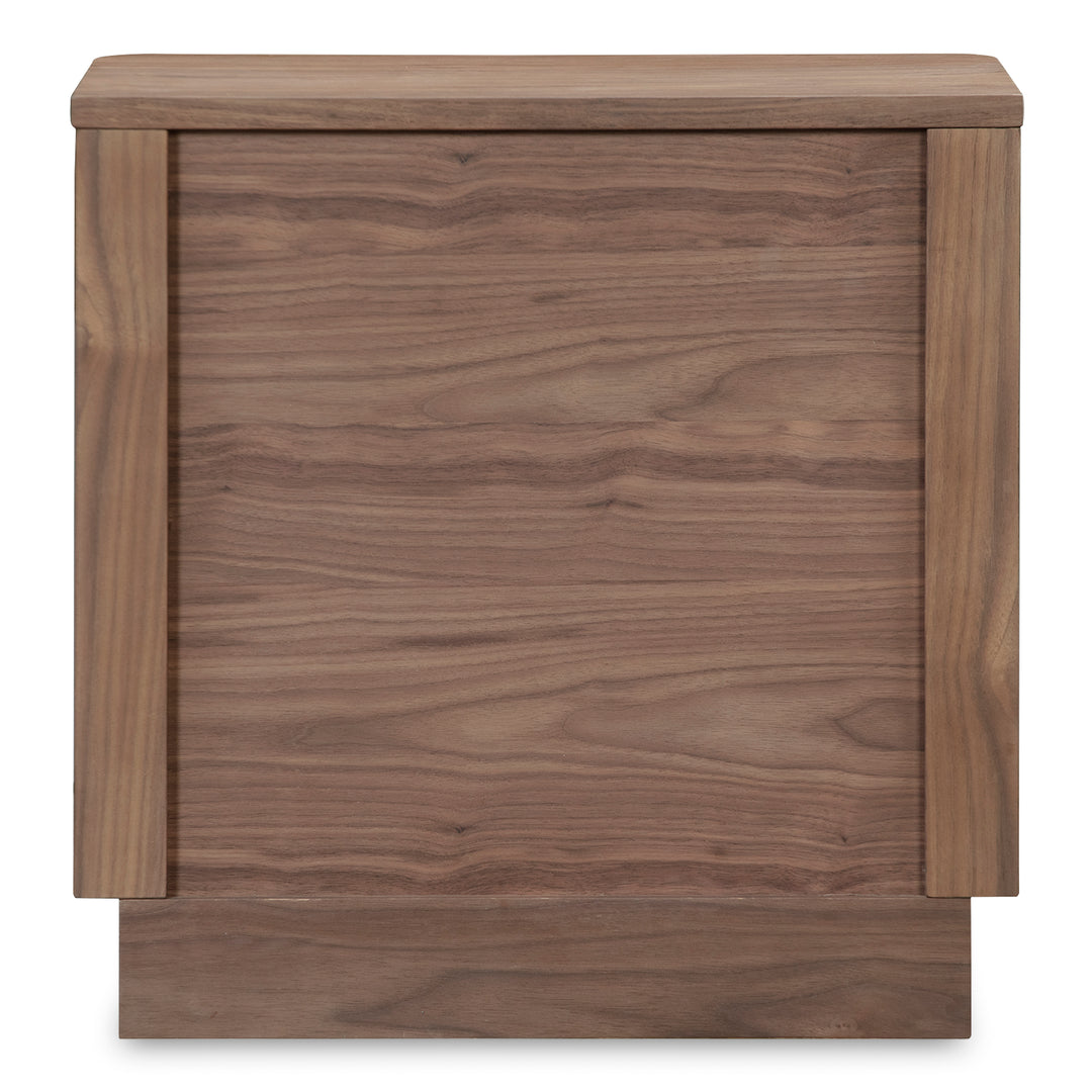 American Home Furniture | Moe's Home Collection - Round Off Tall Nightstand Walnut