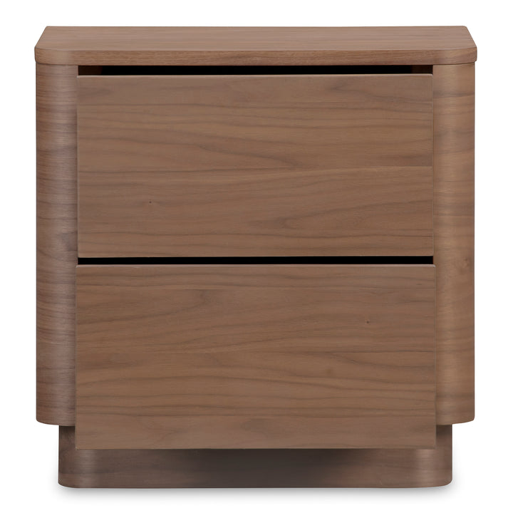 American Home Furniture | Moe's Home Collection - Round Off Tall Nightstand Walnut