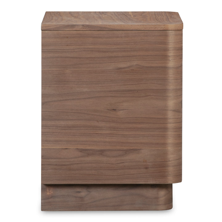 American Home Furniture | Moe's Home Collection - Round Off Tall Nightstand Walnut