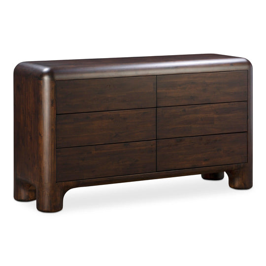 Moe's Home Collection - Rowan 6 Drawer Dresser Dark Brown - YR-1015-20 | American Home Furniture