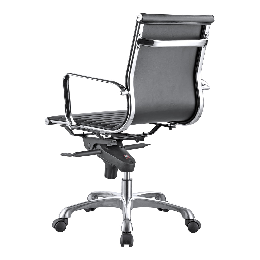 American Home Furniture | Moe's Home Collection - Studio Swivel Office Chair Low Back Black Vegan Leather