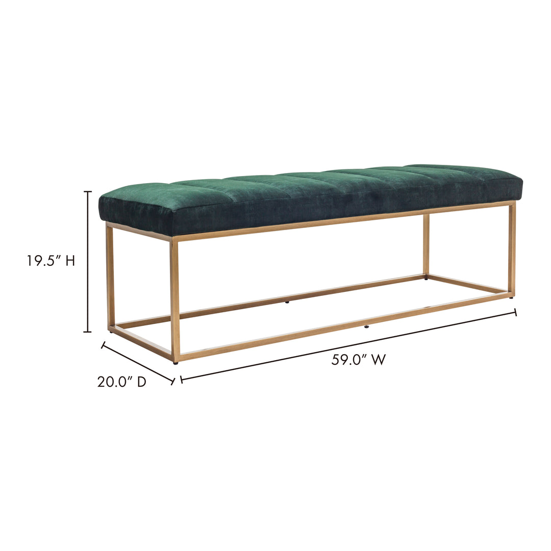 American Home Furniture | Moe's Home Collection - Katie Bench Dark Green