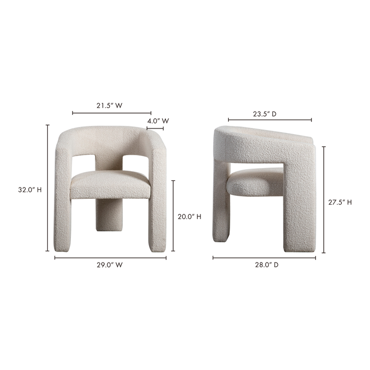 American Home Furniture | Moe's Home Collection - Elo Chair White