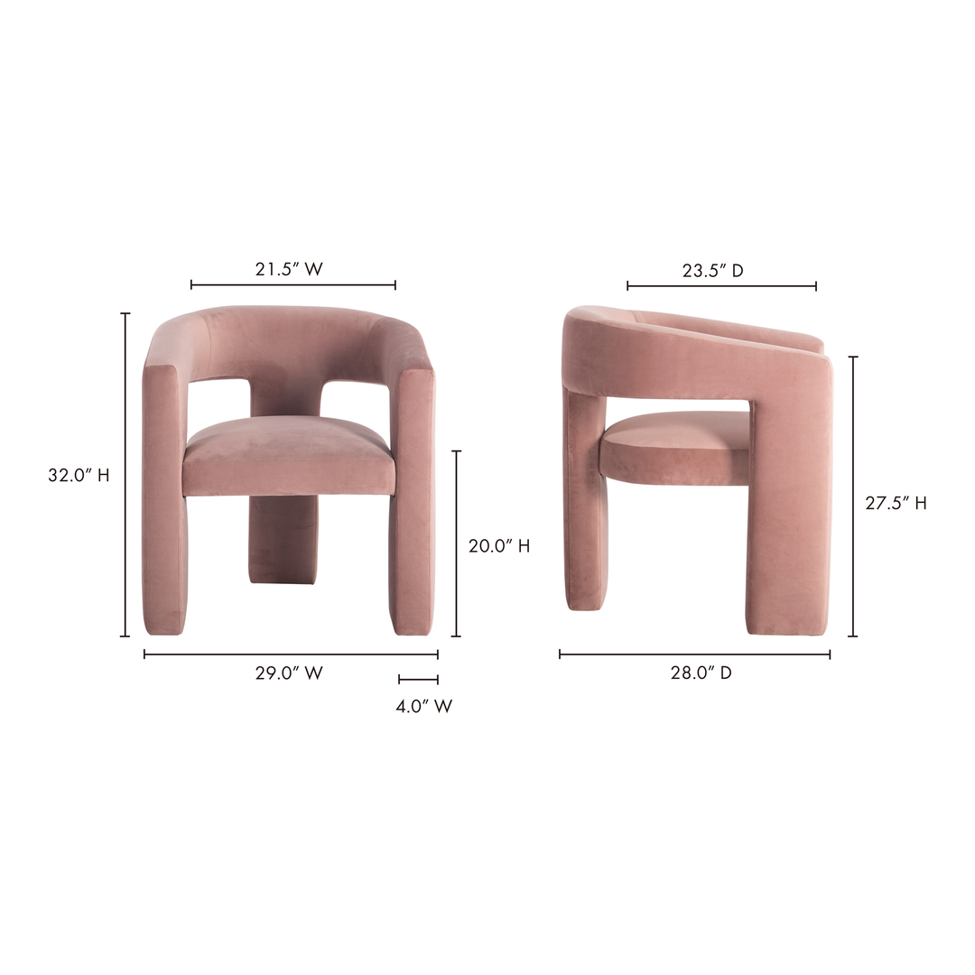 American Home Furniture | Moe's Home Collection - Elo Chair Rosa Clay