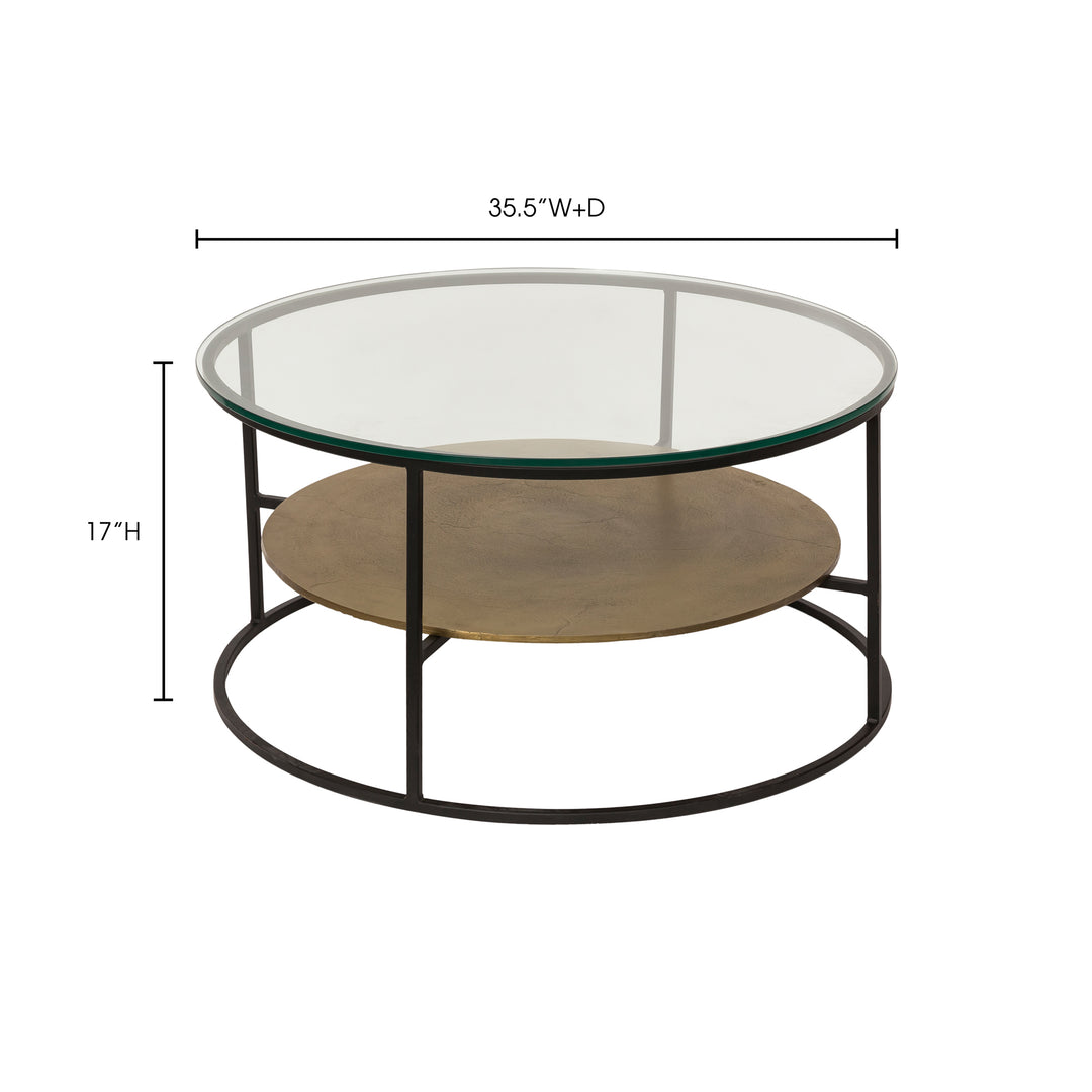 American Home Furniture | Moe's Home Collection - Callie Coffee Table Antique Brass