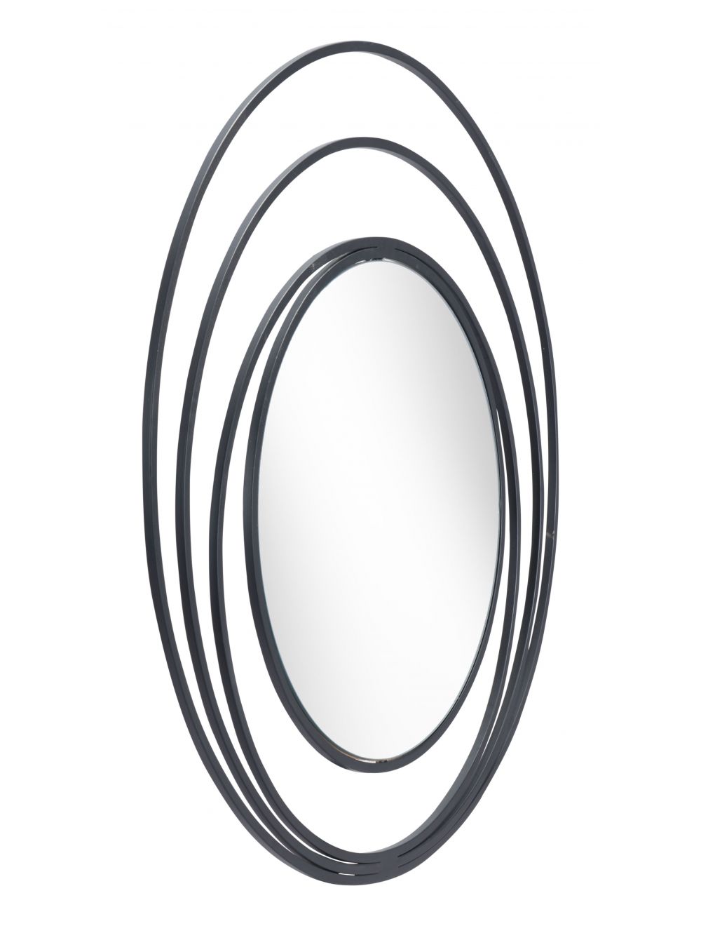 Zuo Modern Luna Black Round Mirror