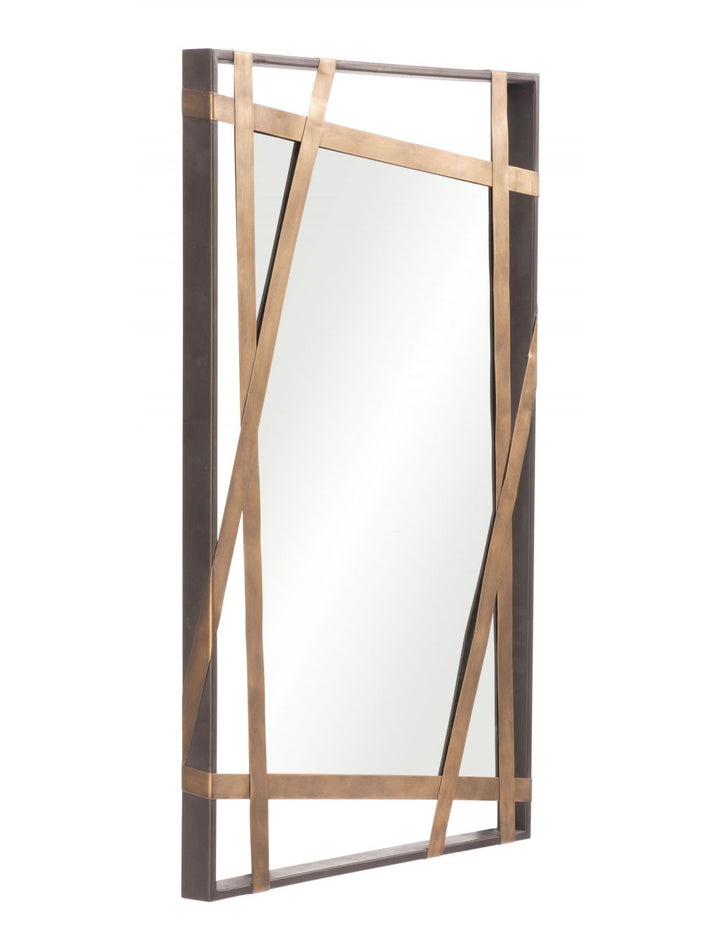 Tolix Mirror Antique Gold & Black