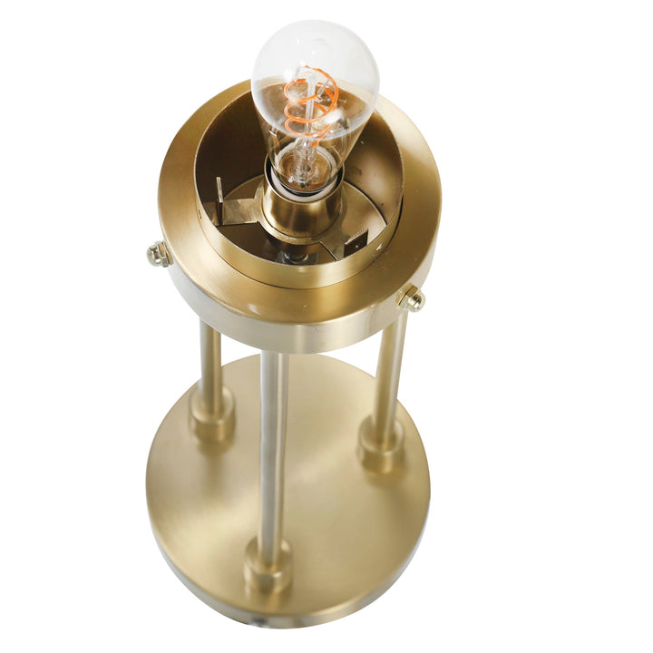 Glass 55" Light Bulb Floor Lamp, Gold Kd