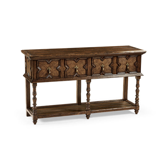 Jonathan Charles Country Farmhouse Tudor Style Dark Oak Buffet CABINETS