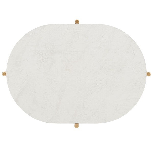 White Faux Marble / Gold