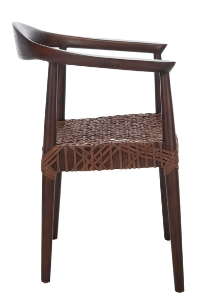 JUNEAU LEATHER WOVEN ACCENT CHAIR - AmericanHomeFurniture