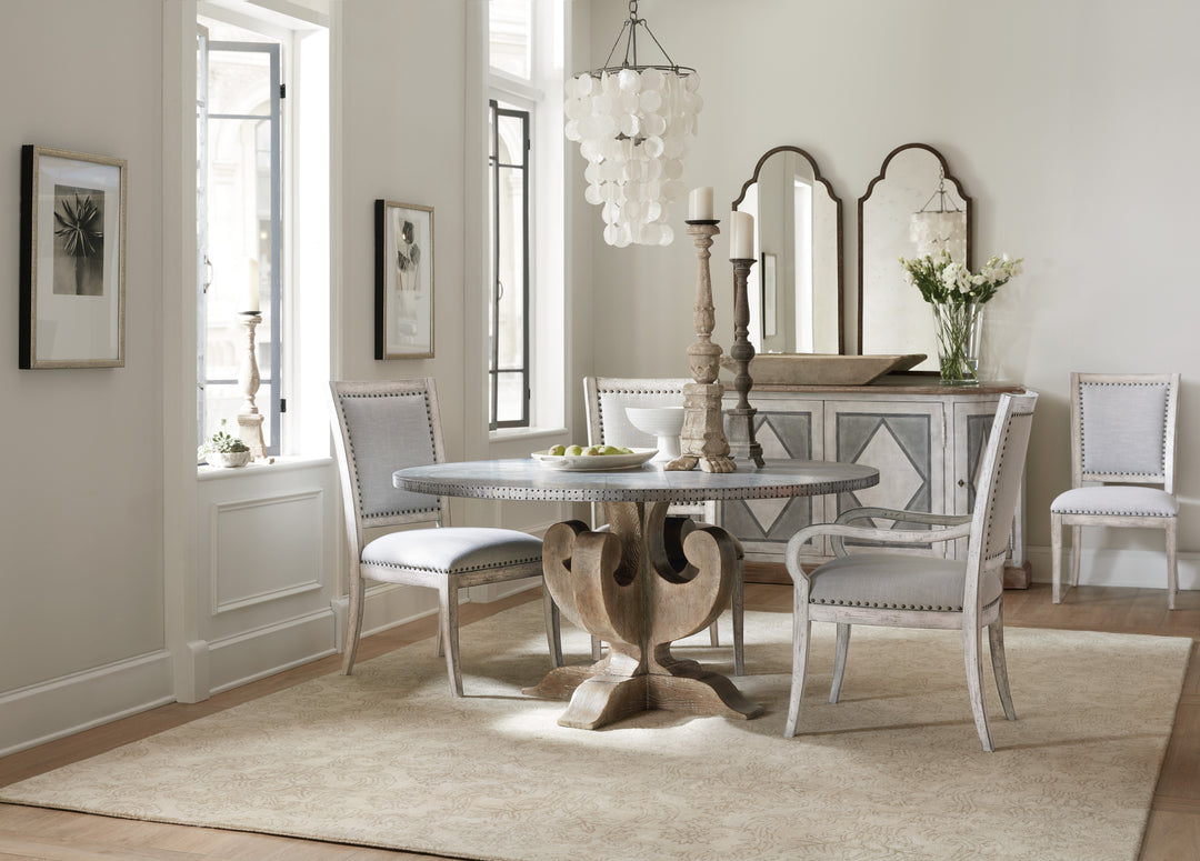 American Home Furniture | Hooker Furniture - Boheme Ascension 60in Zinc Round Dining Table