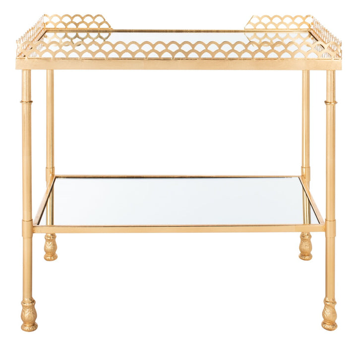 ERYN 2 SHELF GOLD LEAF ACCENT TABLE - Safavieh - AmericanHomeFurniture