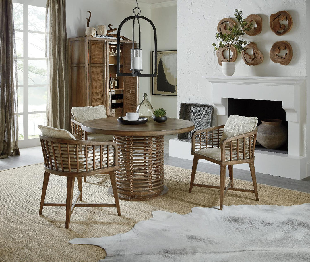 American Home Furniture | Hooker Furniture - Sundance 48in Rattan Round Dining Table