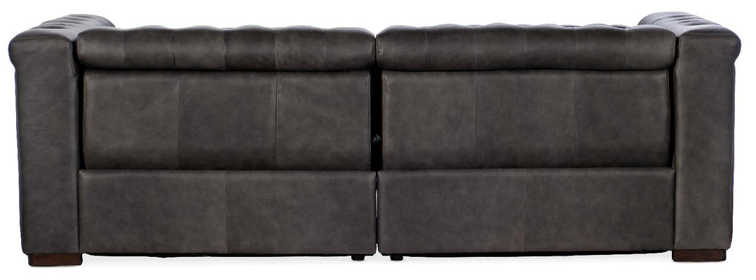 American Home Furniture | Hooker Furniture - Savion 1.5 LAF-RAF 2 over 2 Sofa with Power Recline Power Headrest