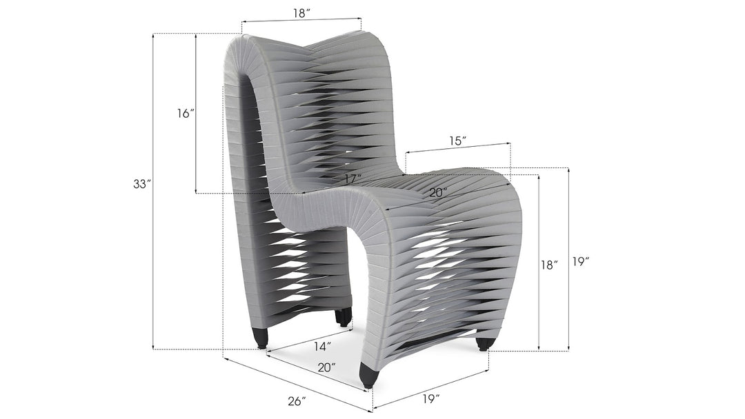 Seat Belt Dining Chair, Gray/Gray - AmericanHomeFurniture