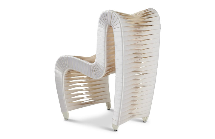 Seat Belt Dining Chair, White/Off-White - AmericanHomeFurniture