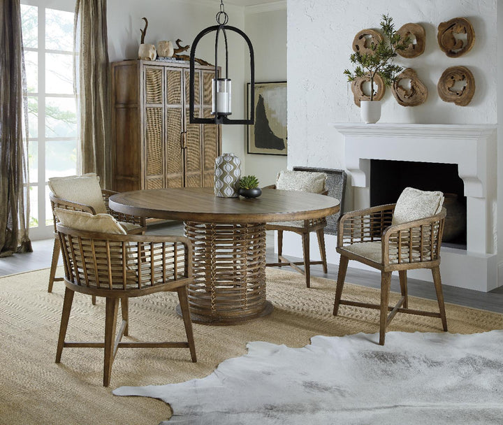 American Home Furniture | Hooker Furniture - Sundance 60in Rattan Round Dining Table