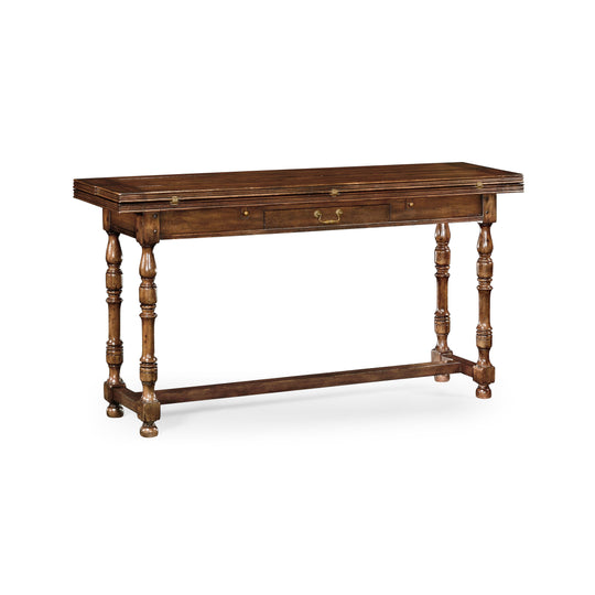 Jonathan Charles Casual Accents Small Walnut Hunt Table CONSOLE TABLES