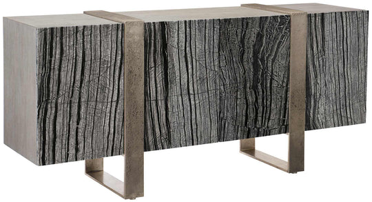 Bernhardt - Linea Entertainment Credenza Stainless - 384875G | American Home Furniture