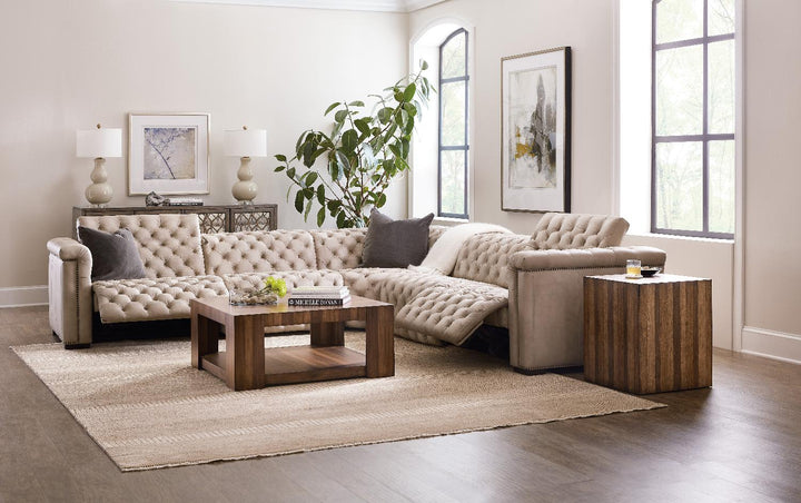 American Home Furniture | Hooker Furniture - Savion Grandier 5-Piece Power HR Sectional with2 Power Recline