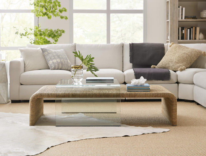 American Home Furniture | Hooker Furniture - Amani Rope and Glass Cocktail Table