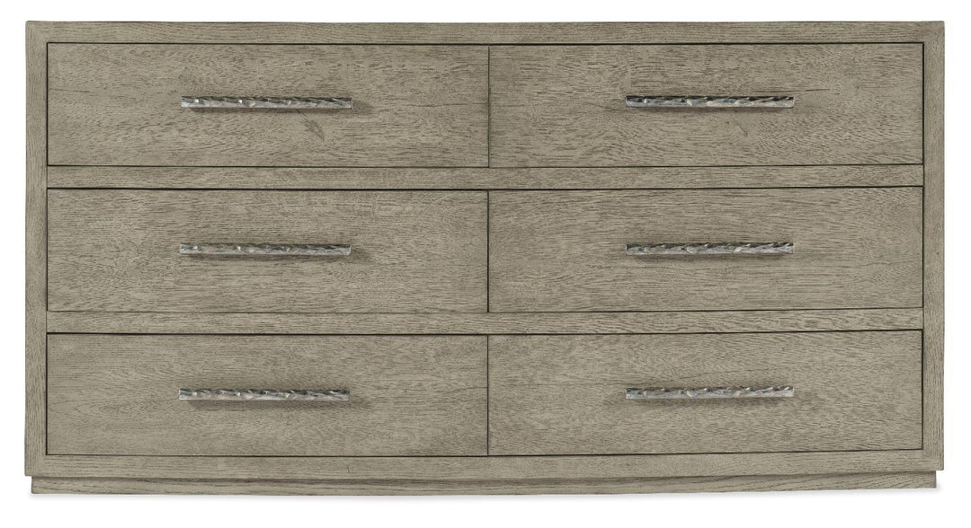 American Home Furniture | Hooker Furniture - Linville Falls Chimney Gap Six Drawer Dresser