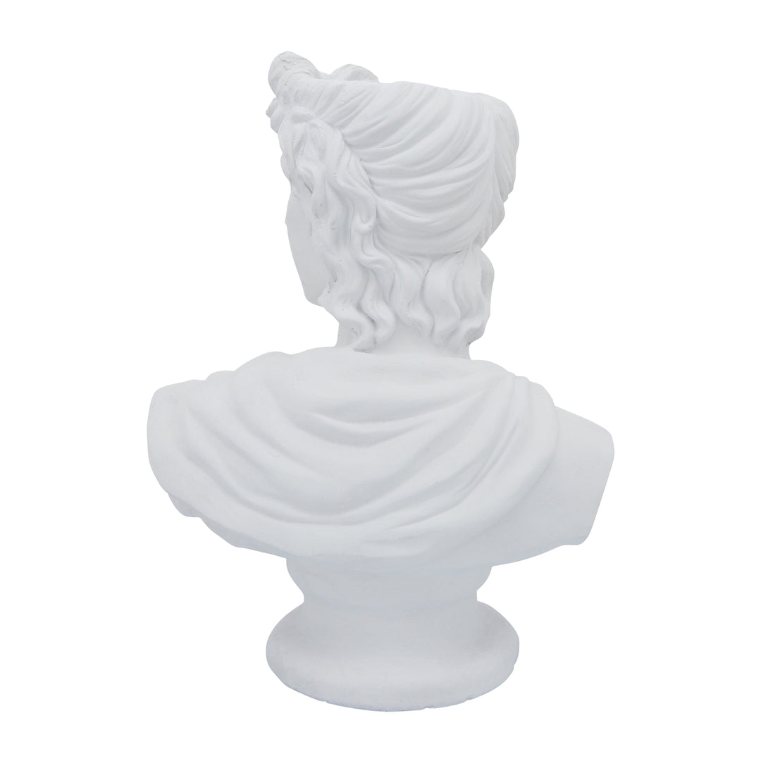 Resin, 20"h David Bust, White