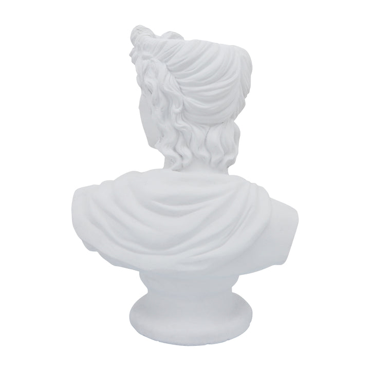 Resin, 20"h David Bust, White