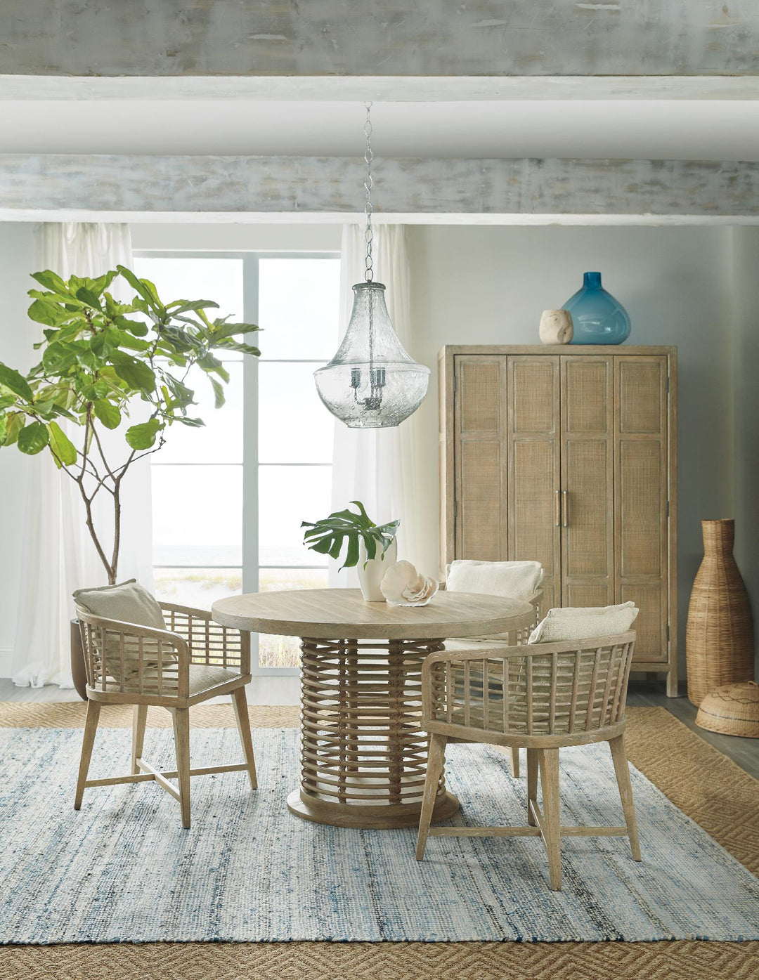 American Home Furniture | Hooker Furniture - Surfrider 48in Rattan Round Dining Table