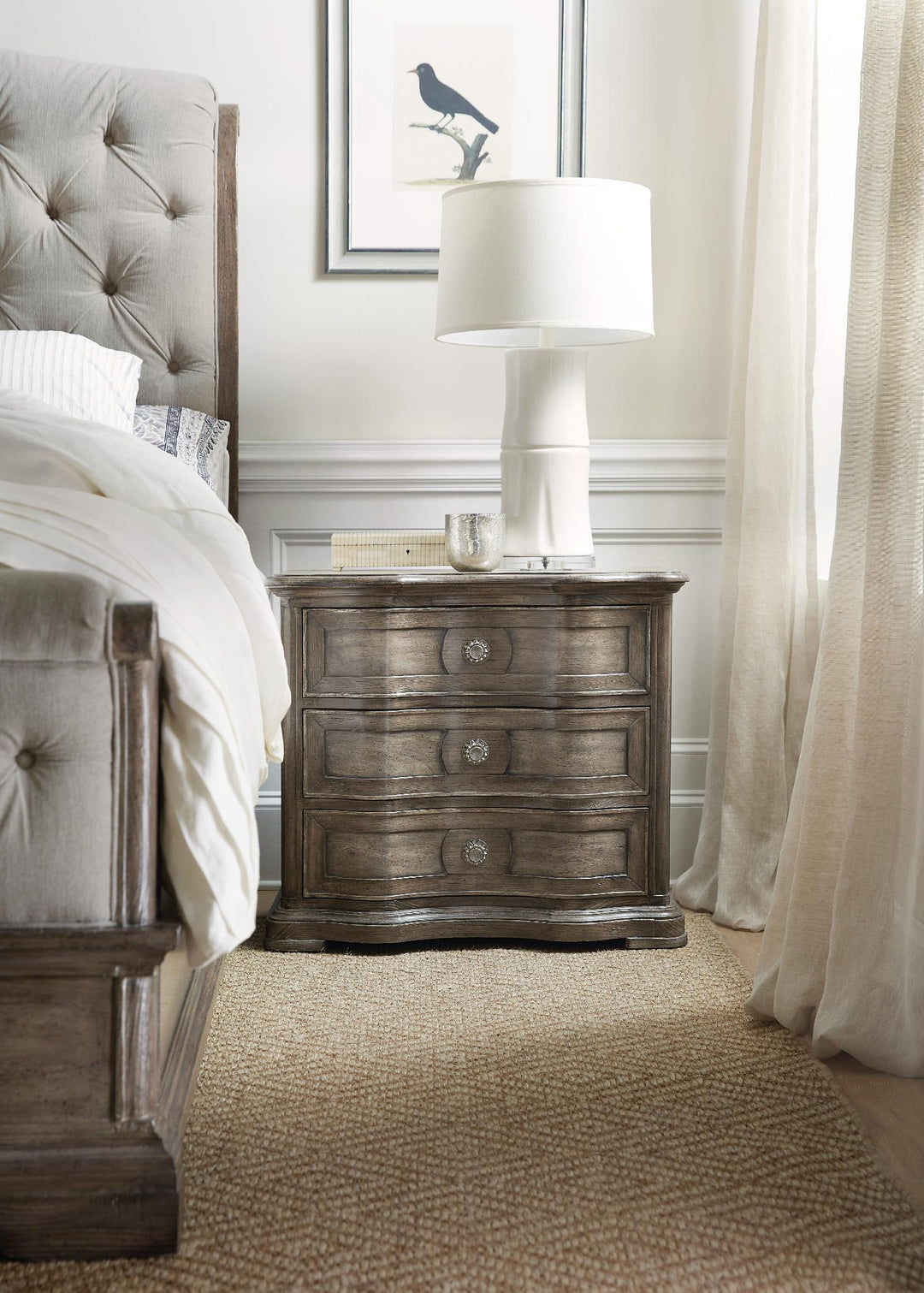 American Home Furniture | Hooker Furniture - Woodlands Three-Drawer Nightstand