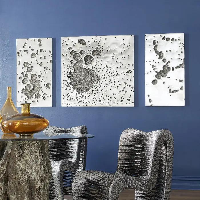 Splotch Dense Silver Wall Art - Thumbnail 2