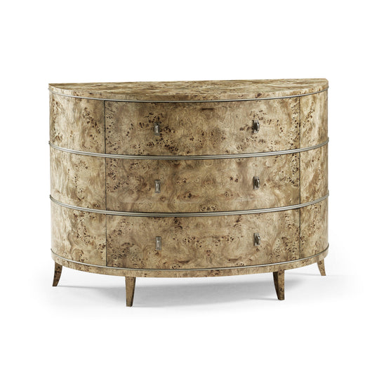 Jonathan Charles Reimagined Fulgurite Mappa Burl Demilune CONSOLE TABLES