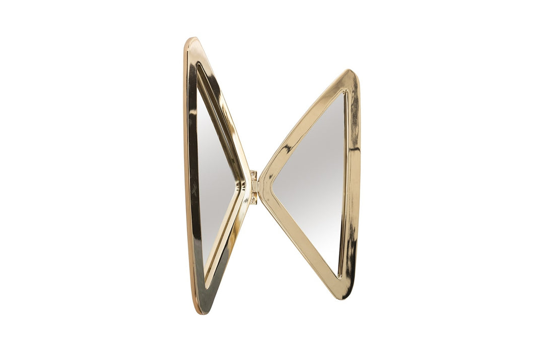 Butterfly Mirror, Plated Brass Finish - AmericanHomeFurniture