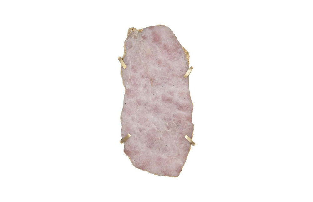 Gem Wall Tile in Brass Setting, Rose Quartz - Phillips Collection - AmericanHomeFurniture