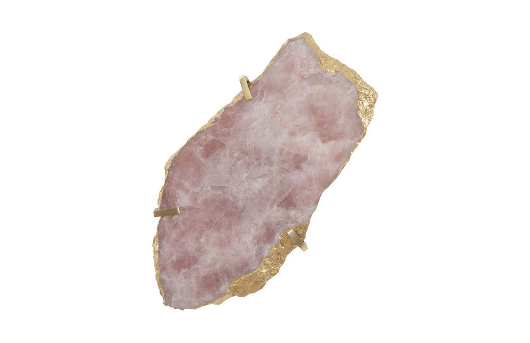 Gem Wall Tile in Brass Setting, Rose Quartz - Phillips Collection - AmericanHomeFurniture