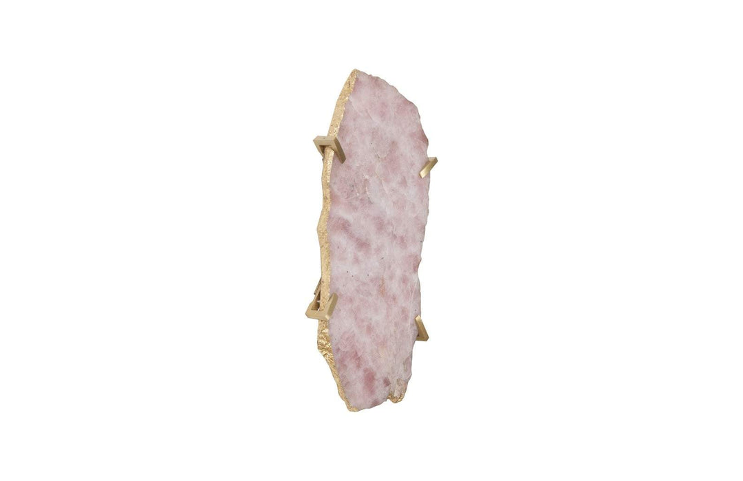 Gem Wall Tile in Brass Setting, Rose Quartz - Phillips Collection - AmericanHomeFurniture