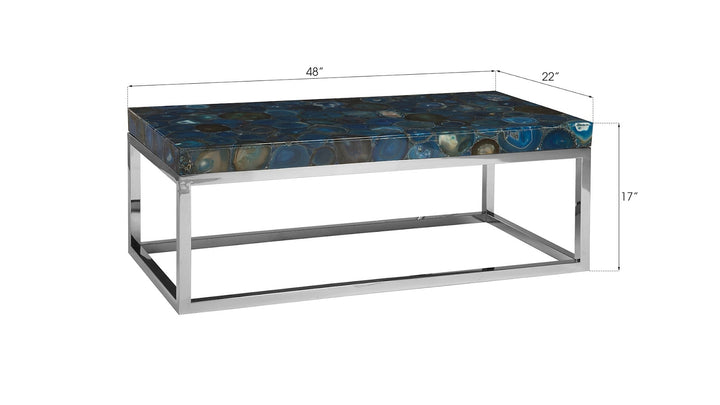 Agate Coffee Table, Stainless Steel Base - Phillips Collection - AmericanHomeFurniture