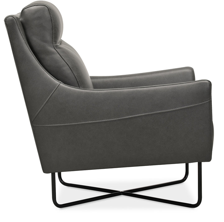 American Home Furniture | Hooker Furniture - Efron Club Chair with Black Metal Base