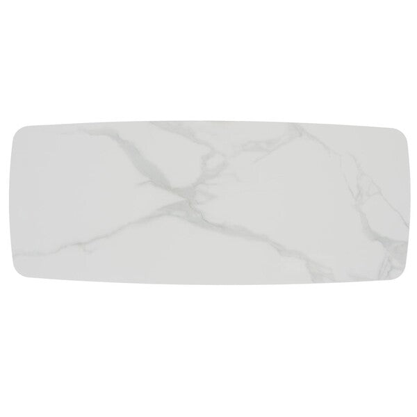 White Ceramic Faux Marble / Natural