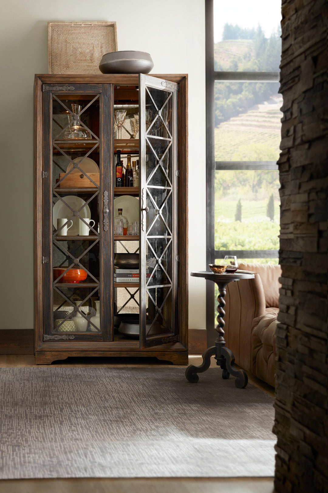 American Home Furniture | Hooker Furniture - Sattler Display Cabinet